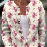 Valerie - Watercolour Rose Cardigan