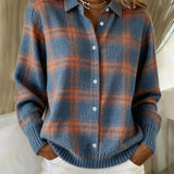 Candela | Veste en Tricot à Carreaux