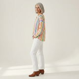 Anna - Colourful Vertical Stripe Sweater