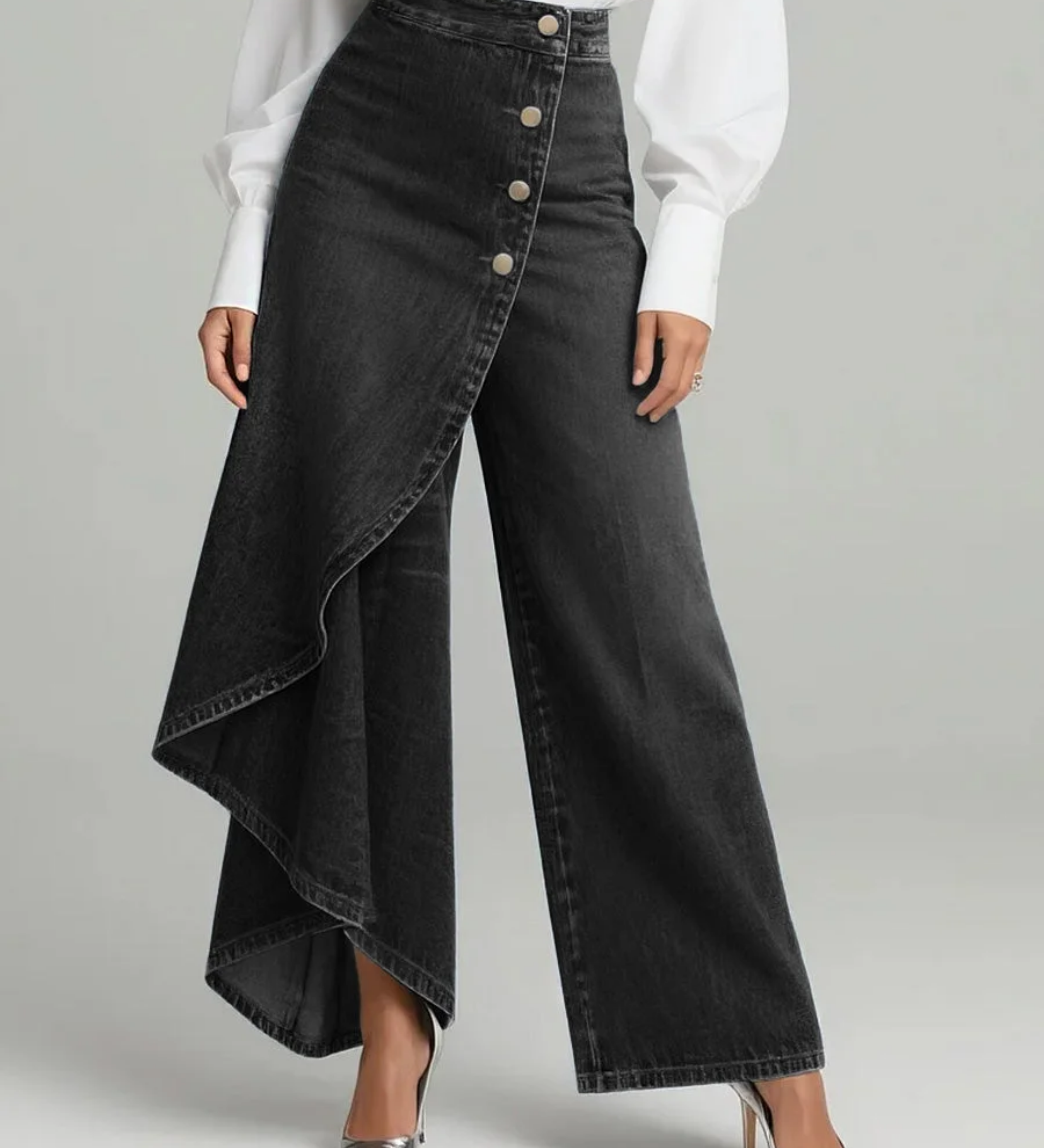 Amelia - Wrap Denim Pants