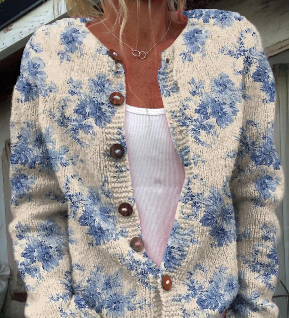 Naomi - Garden Floral Button Cardigan