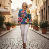 Irene - Large Floral Sweater