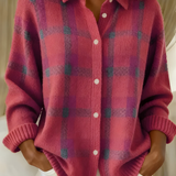 Candela | Veste en Tricot à Carreaux
