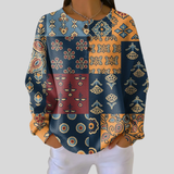 Angela - Folk Blossom Print Sweater