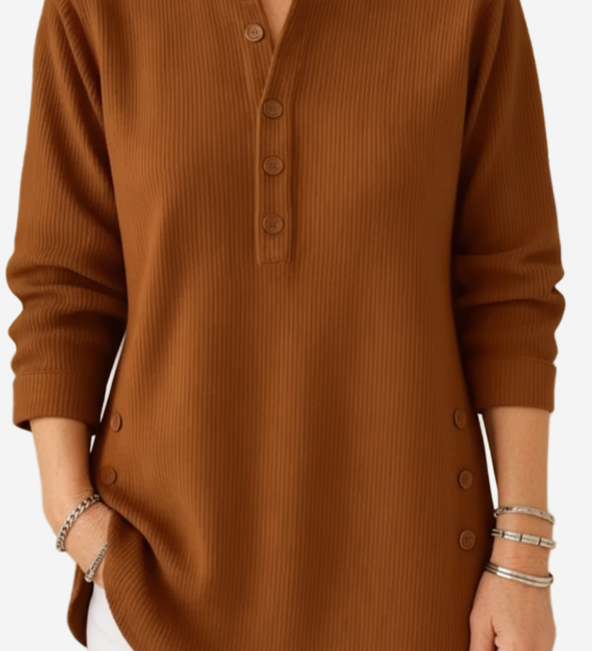 Harperly – Long Sleeve Solid Knit Sweater