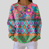 Sylvia - Floral Stripe Sweater