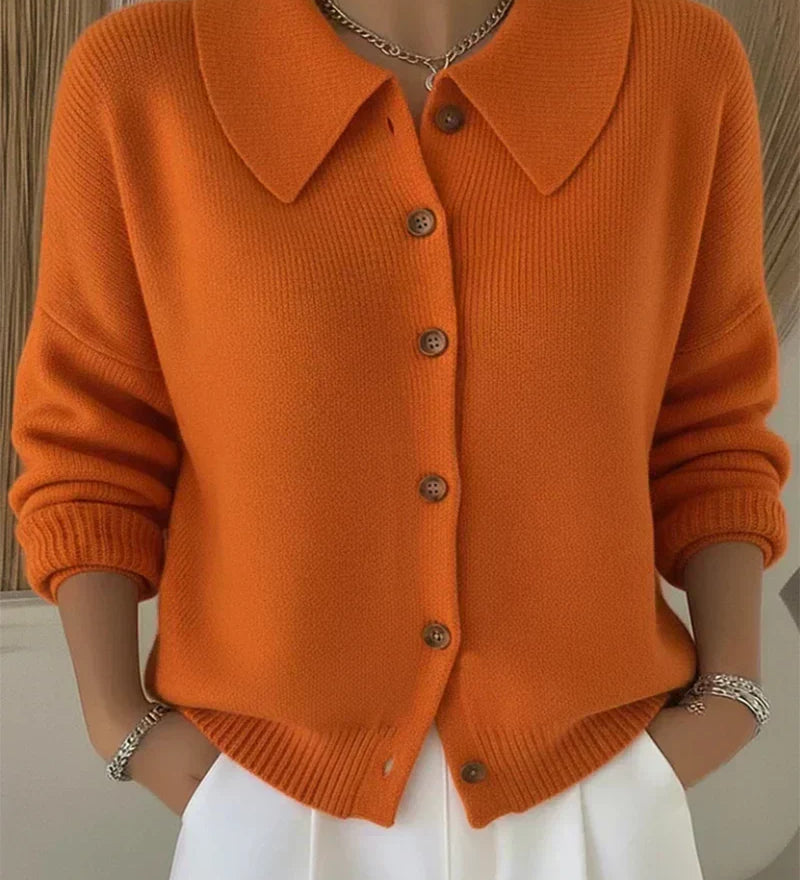 Vega | Veste en Tricot avec Col Chemise