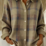Candela | Veste en Tricot à Carreaux