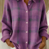 Candela | Veste en Tricot à Carreaux