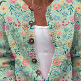 Livia - Floral Print Button Cardigan