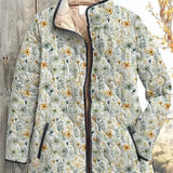 Olivia - Cream Wildflower Quilted Jacket