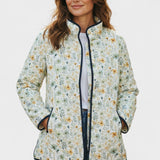 Olivia - Cream Wildflower Quilted Jacket
