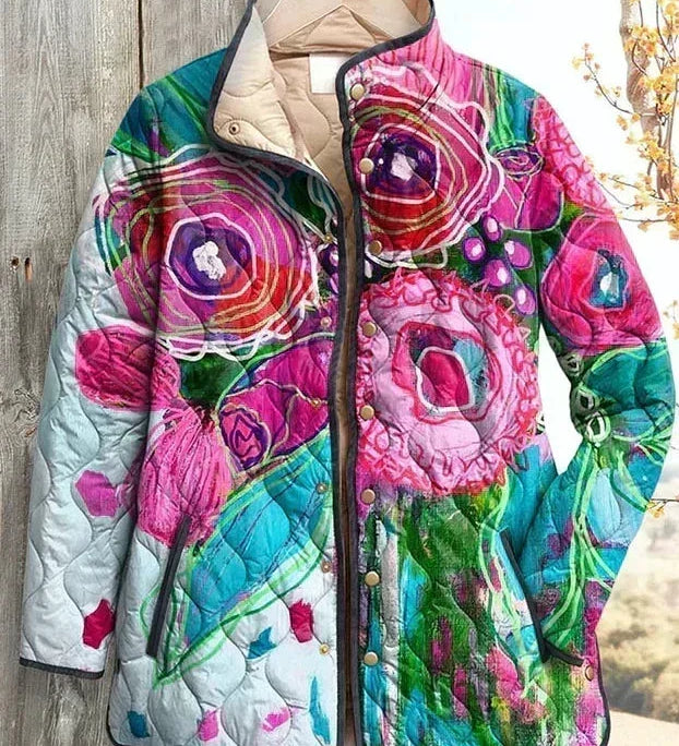 Marian - Multicoloured Floral Quilted Jacket