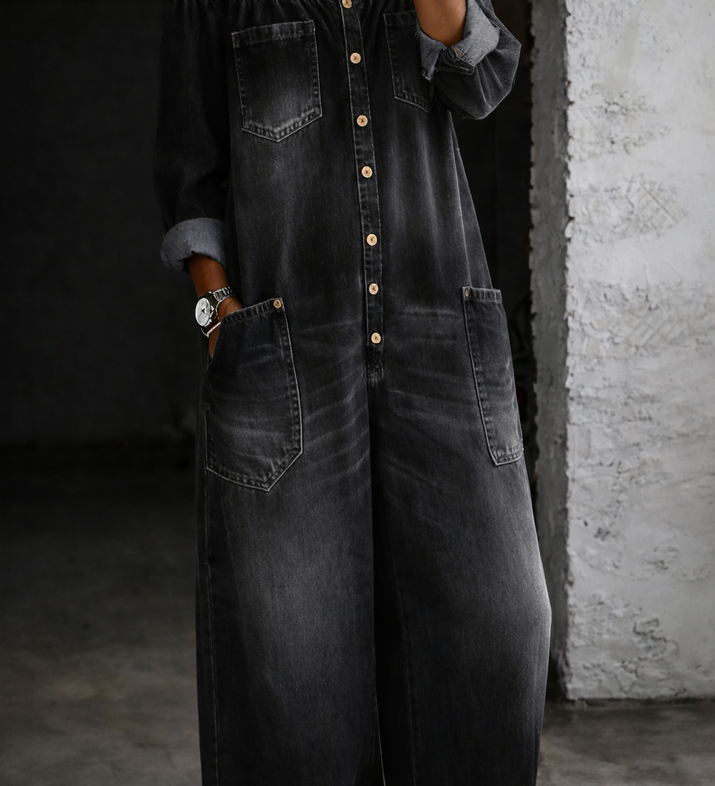 Helena - Long Sleeve Jumpsuit with Exposed Shoulders