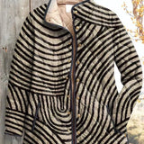 Emily - Cream and Black Zebra Quilted Jacket