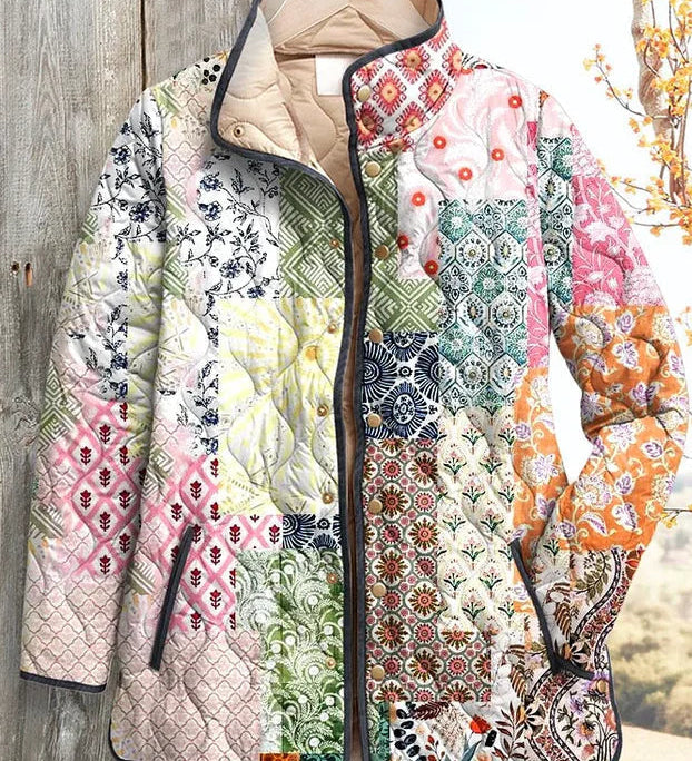Rowena - Multicoloured Patchwork Quilted Jacket