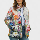 Georgina - Multicoloured Wildflower Quilted Jacket
