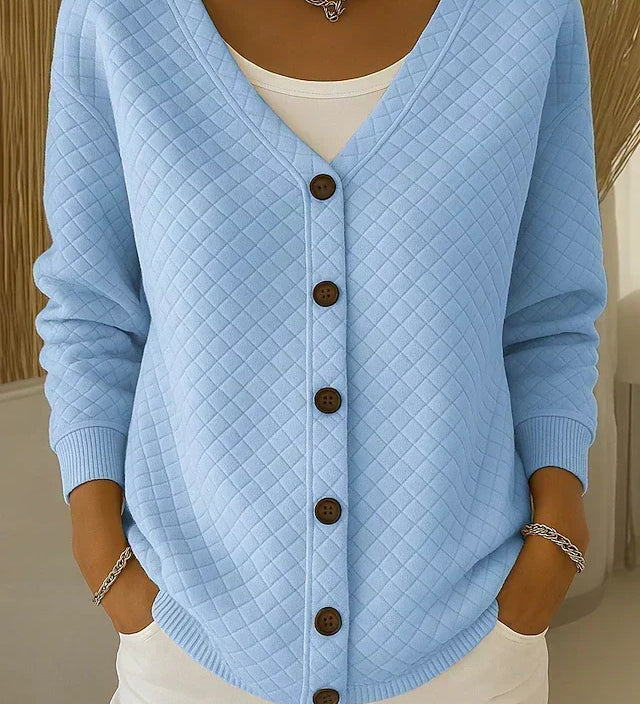 Leonor | Veste en Tricot Matelassée avec Boutons