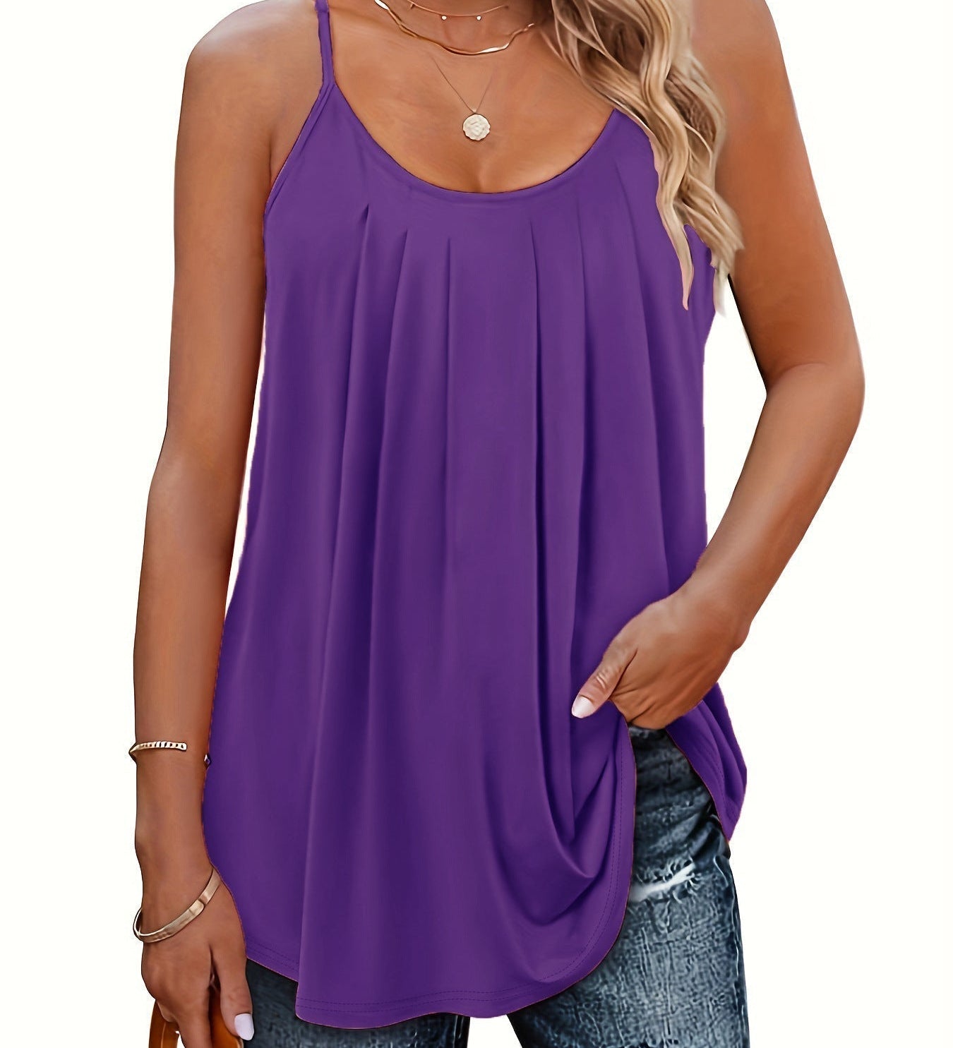 MILA - Women Lightweight Spaghetti Strap Fit Summer Top