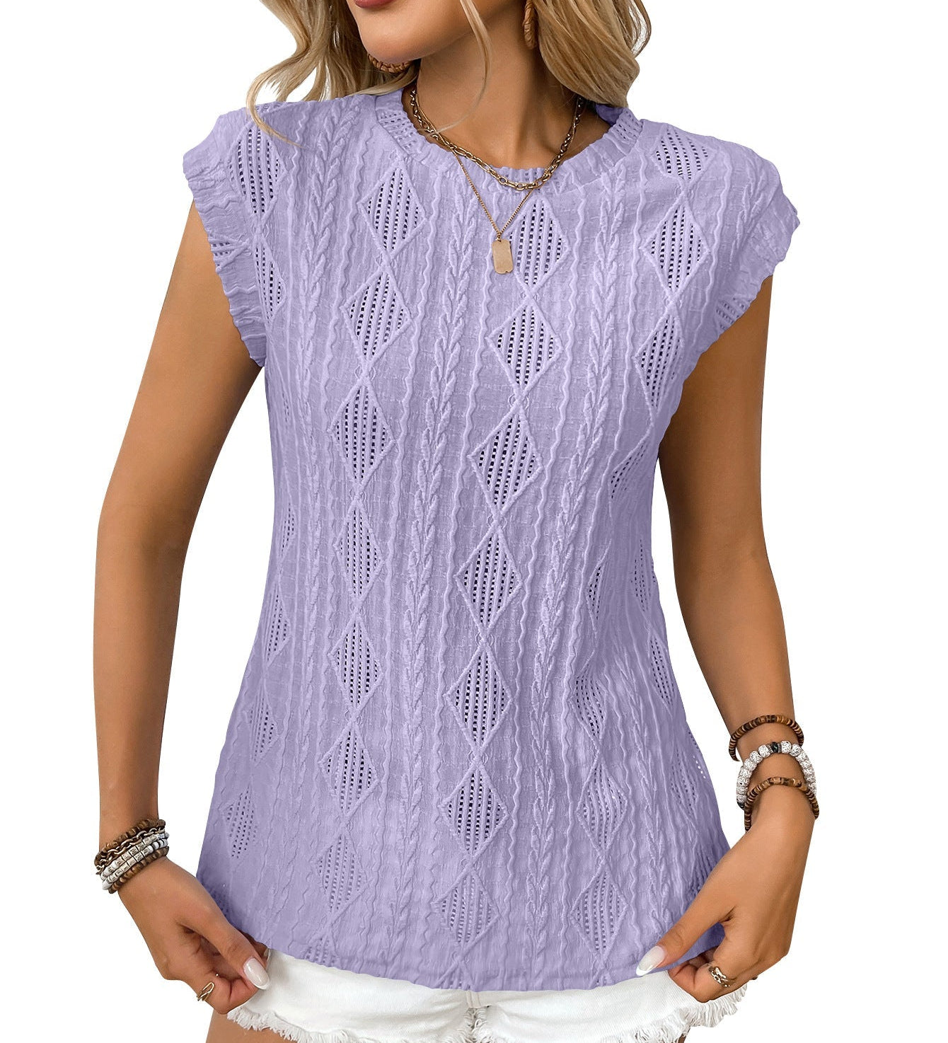 DELICE - Women Lightweight Knit Chic Tee