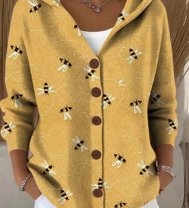 Paloma | Veste en Maille Imprimée avec Capuche