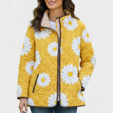 Margot - Yellow Daisy Quilted Jacket