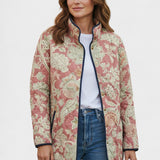 Iris - Light Dusty Rose Floral Quilted Jacket