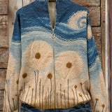 Bridget - Sunflower Meadow Zip-Up Cardigan