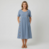 Océane - Striped Midi Dress