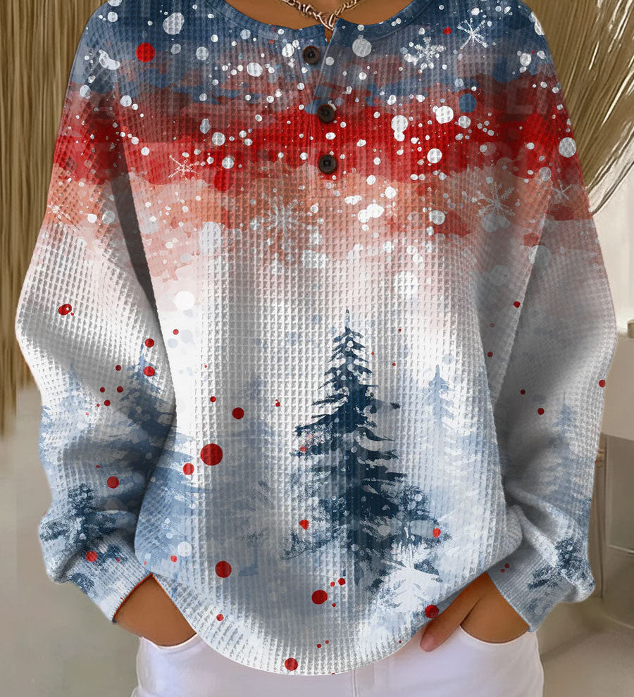 Alice - Light Blue Christmas Tree Sweater