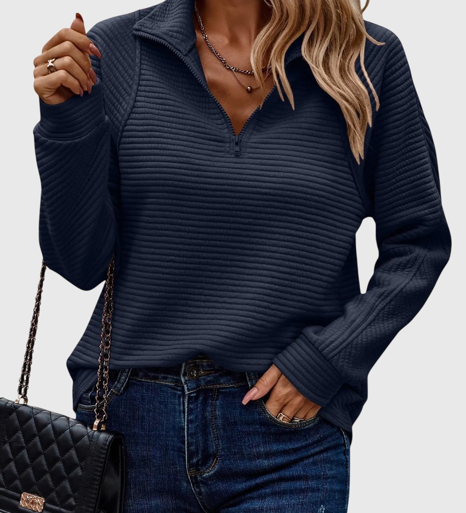 Abigail - Elegant Sweater with Zipper