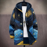 Monica - Navy Van Gogh Print Jacket