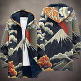 Josephine - Navy Japanese Landscape Print Jacket