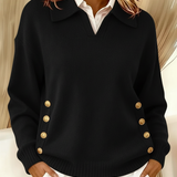 Vicenta | Pull avec Col Polo et Boutons
