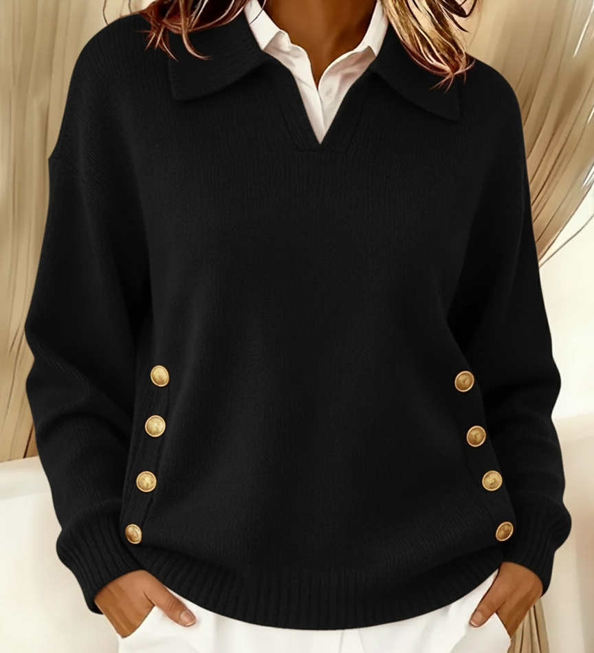 Vicenta | Pull avec Col Polo et Boutons