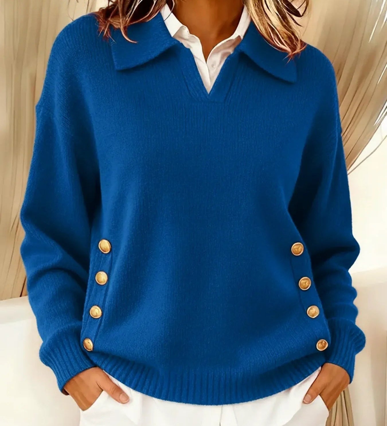 Vicenta | Pull avec Col Polo et Boutons