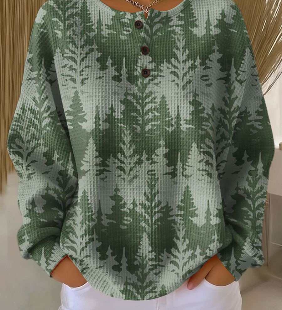 Emily - Green Evergreen Forest Sweater
