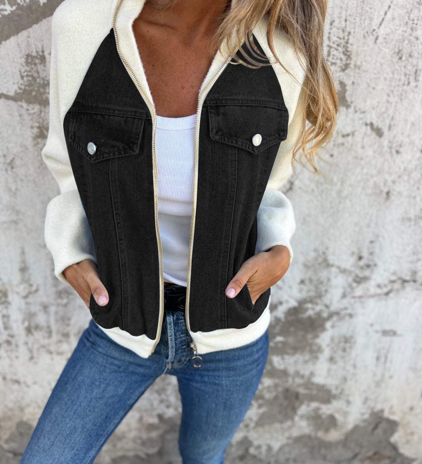 Zoe - Denim Hooded Jacket