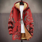 Sally - Red Marbled Abstract Print Jacket