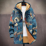 Victoria - Teal Ukiyo-e Wave Print Jacket