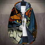 Polly - Multicoloured Abstract Cat Print Jacket