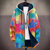 Laura - Multicoloured Abstract Brushstroke Print Jacket