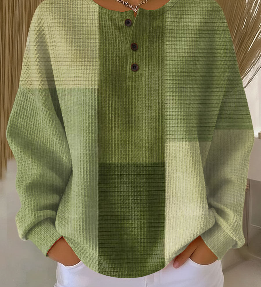 Charlotte - Green Patchwork Sweater