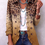 Cassandre | Blazer Léopard Dégradé à Volants